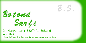botond sarfi business card